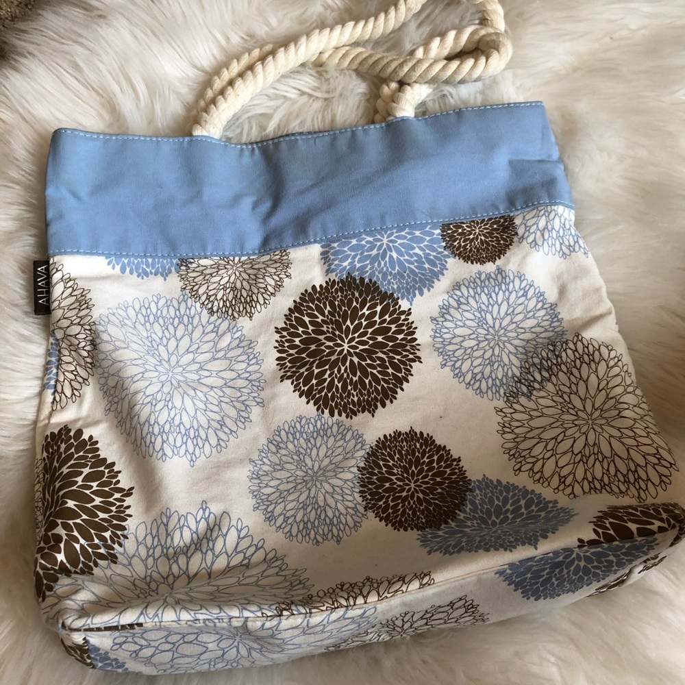 Ahava Floral Rope Tote Bag